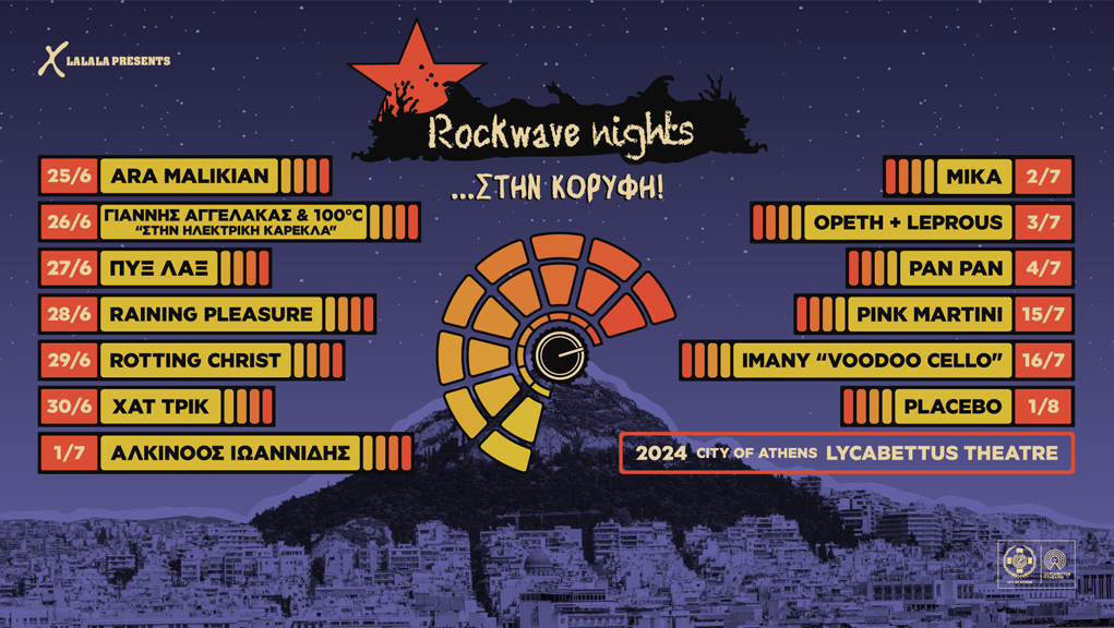 “Rockwave Nights…Στην Κορυφή” στο Δημοτικό Θέατρο Λυκαβηττού
